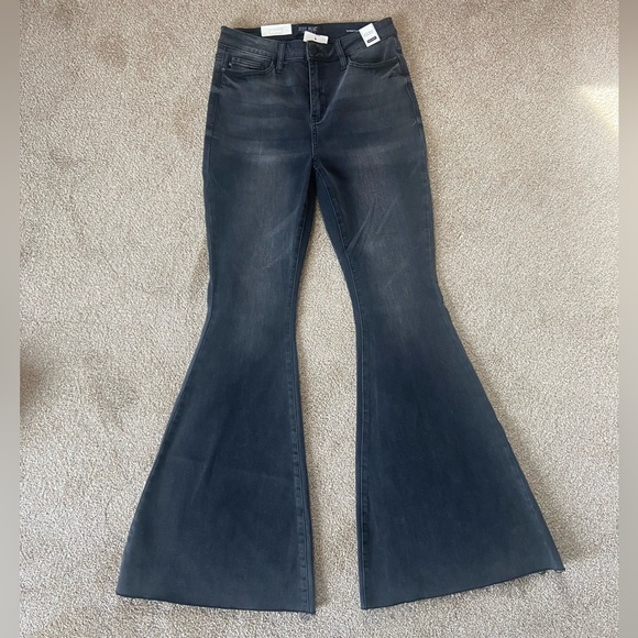 Judy Blue High Waisted Super Flare Jeans - Black Wash - Picture 4 of 15